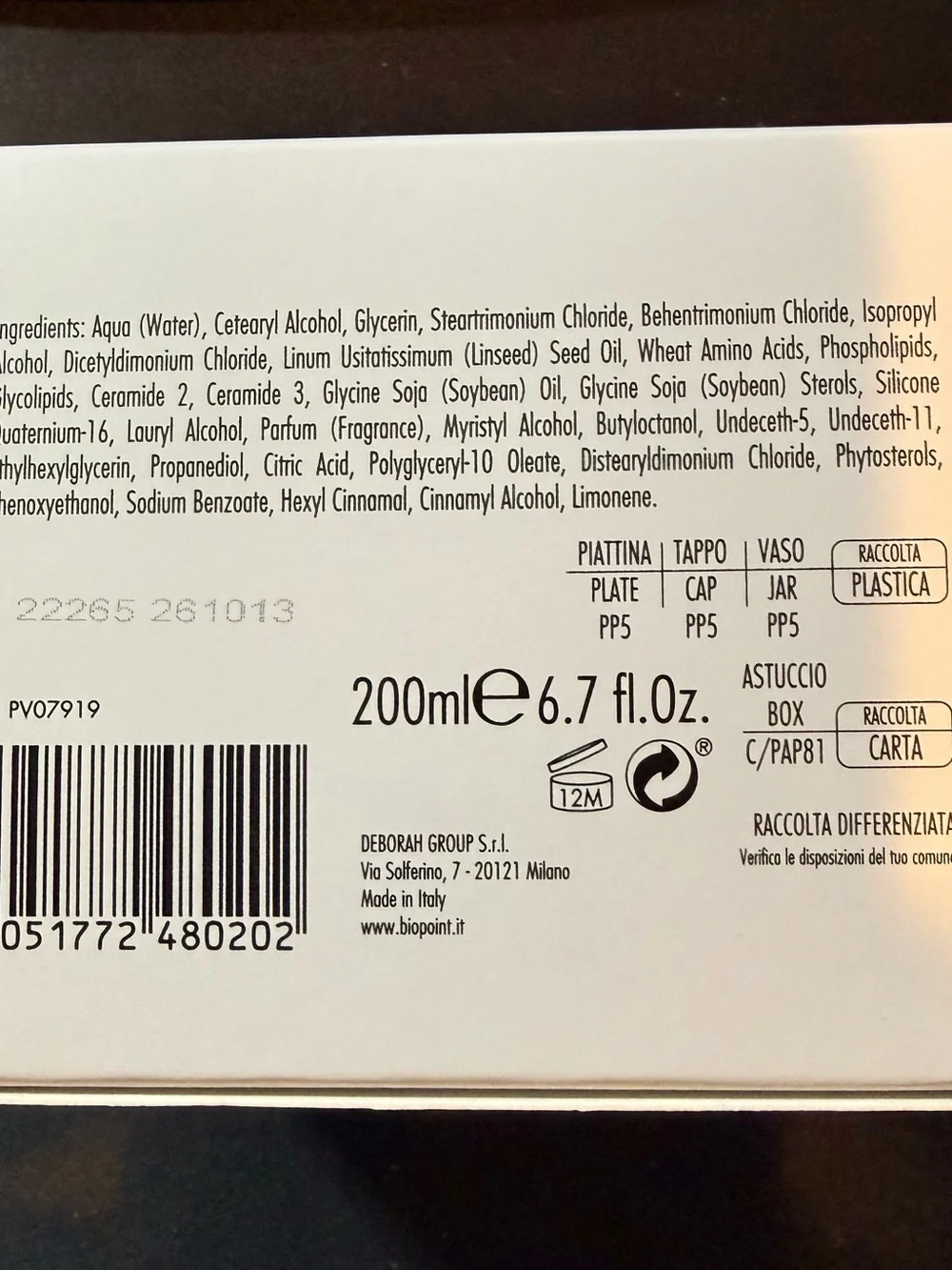 Biopoint Curl Activator Mask Frizz Control - Purple
